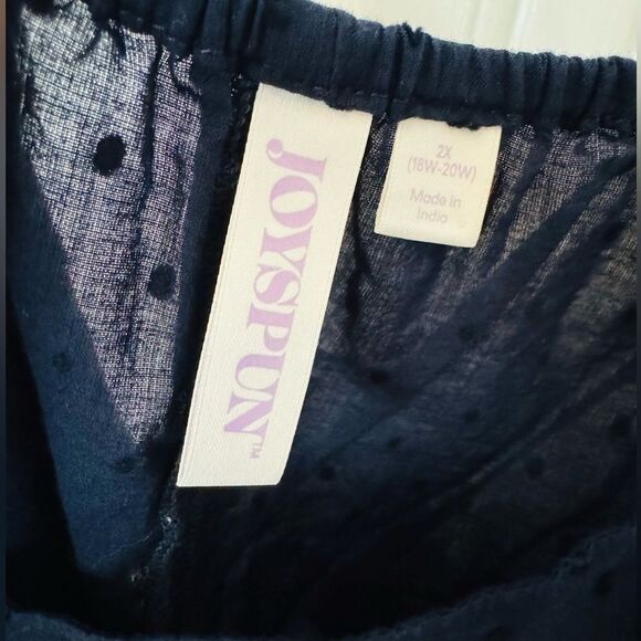 Joyspun spaghetti strap tank top size 2X in Navy Blue - Picture 5 of 6